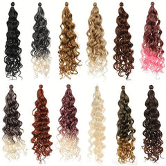 Long Curly Hair Synthetic Crochet Hair Extensions Natural Look