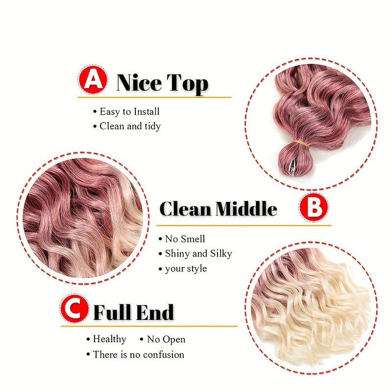 Long Curly Hair Synthetic Crochet Hair Extensions Natural Look