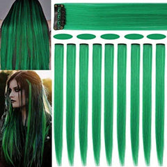 9PCS Colored Clip In Hair Extensions Hair Extensions For Women Girls