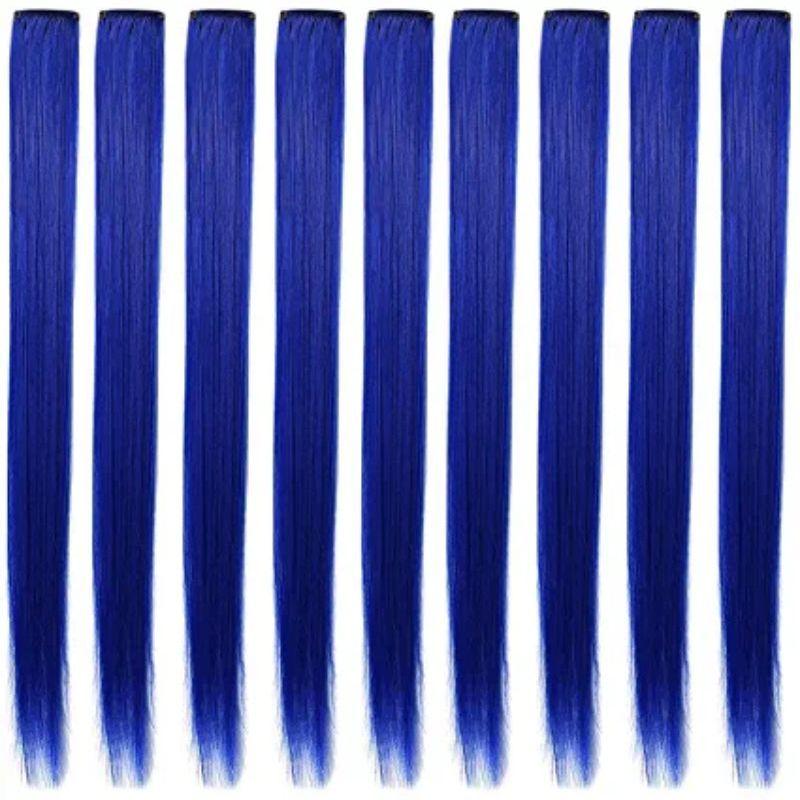 9PCS Colored Clip In Hair Extensions Hair Extensions For Women Girls