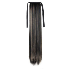 Bandage Ponytail Clip In Synthetic Hair Extension Wrap Around Straight Ponytail