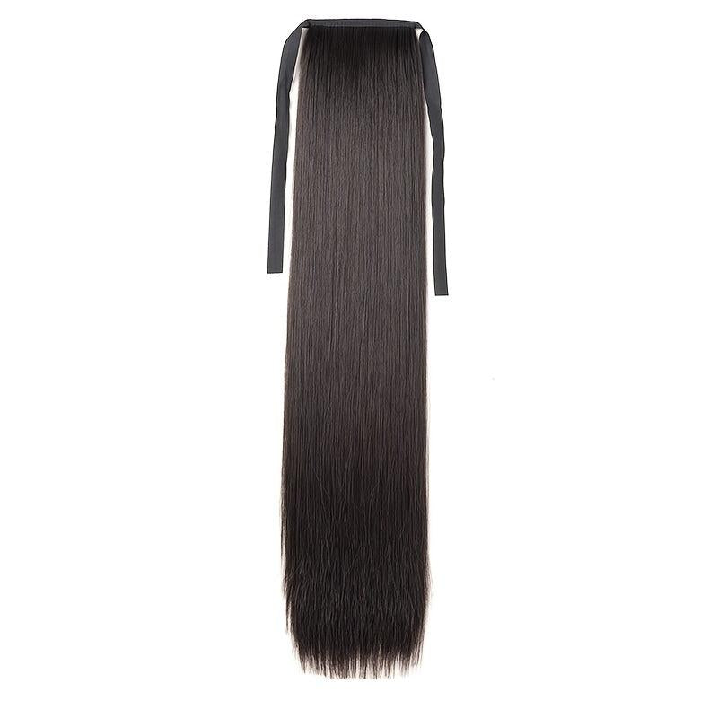 Bandage Ponytail Clip In Synthetic Hair Extension Wrap Around Straight Ponytail