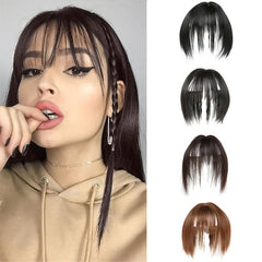Clip In Bangs Synthetic Hair Clip On Air Fringe Hairpiece