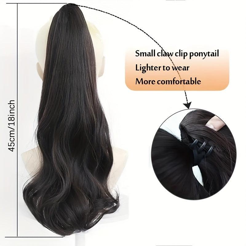 Pear Blossom Roll Ponytail Extensions Hair Tie Synthetic Fiber Curly Ponytail