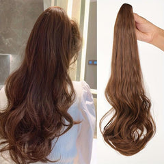 Pear Blossom Roll Ponytail Extensions Hair Tie Synthetic Fiber Curly Ponytail