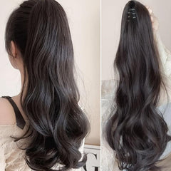 Pear Blossom Roll Ponytail Extensions Hair Tie Synthetic Fiber Curly Ponytail