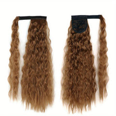 Long Curly Ponytail Wig Natural Water Wavy Hair