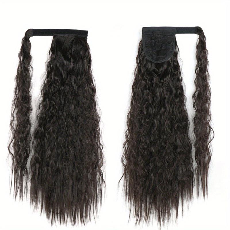 Long Curly Ponytail Wig Natural Water Wavy Hair