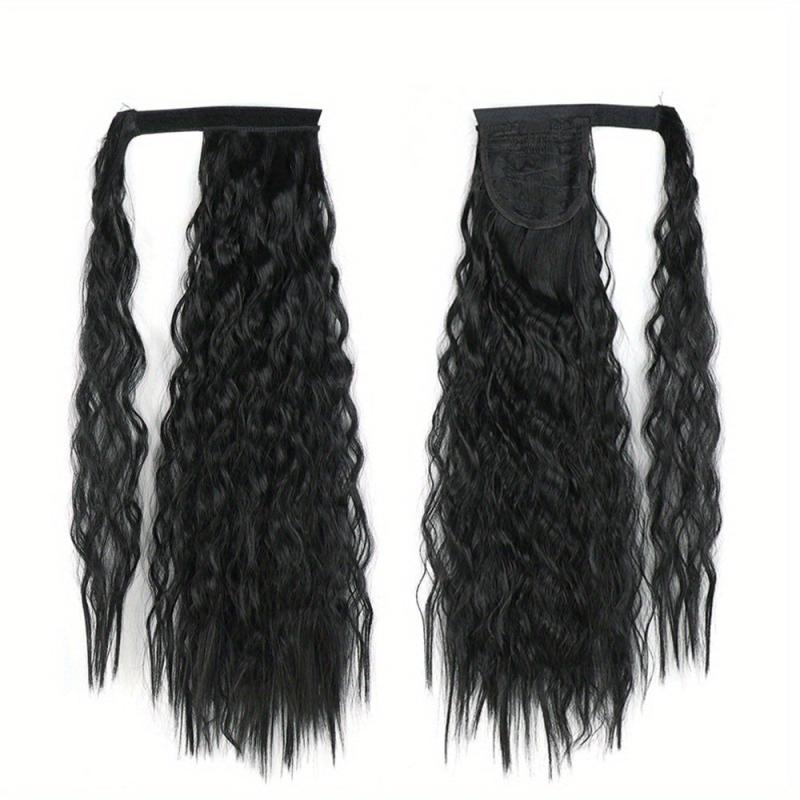 Long Curly Ponytail Wig Natural Water Wavy Hair