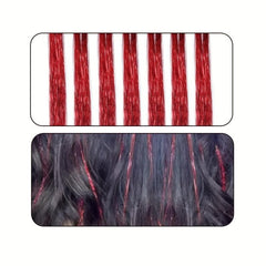 7pcs Y2K Tinsel Hair Extension - Rainbow Colors