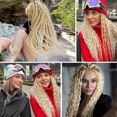 60 96 Cm Blonde Dreadlock Extensions With Curly Ends