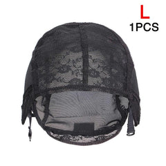 Adjustable Wig Cap with Elastic Band and Straps S M L XL