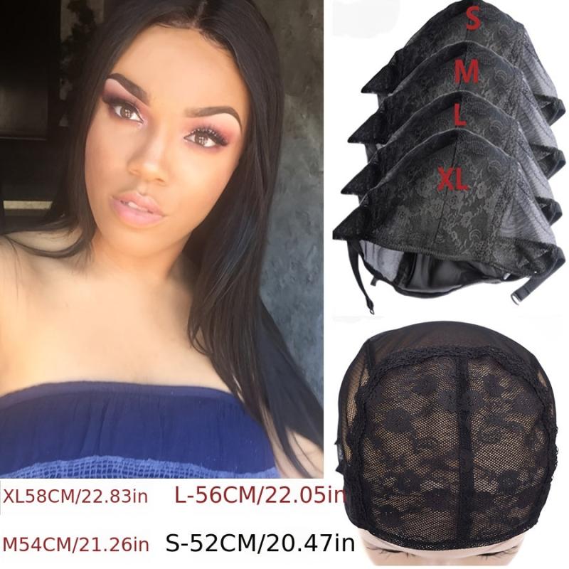 Adjustable Wig Cap with Elastic Band and Straps S M L XL