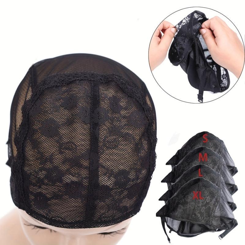 Adjustable Wig Cap with Elastic Band and Straps S M L XL