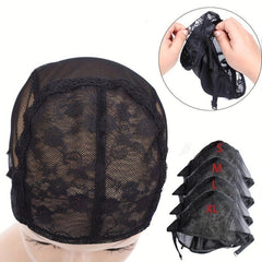 Adjustable Wig Cap with Elastic Band and Straps S M L XL