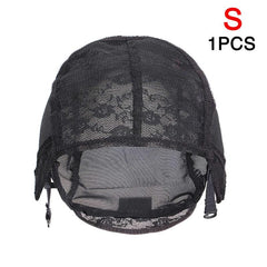 Adjustable Wig Cap with Elastic Band and Straps S M L XL