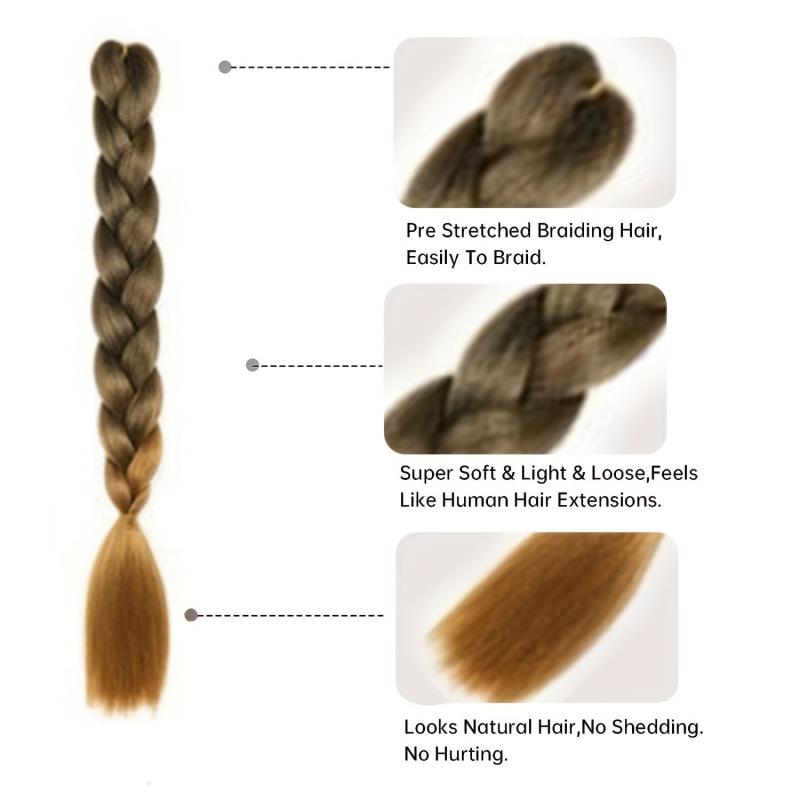 Ombre Braiding Hair 66 04cm Pre Stretched High Temperature