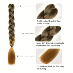 Ombre Braiding Hair 66 04cm Pre Stretched High Temperature