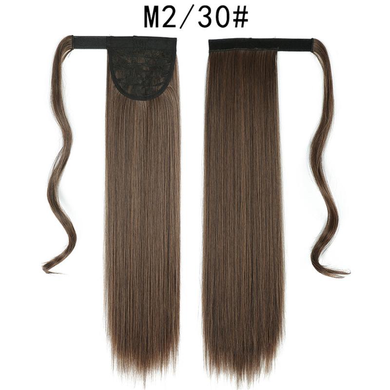 Long Straight Ponytail Hair Extensions Synthetic Heat Resistant Hair Wrap Around