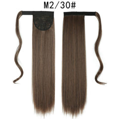 Long Straight Ponytail Hair Extensions Synthetic Heat Resistant Hair Wrap Around
