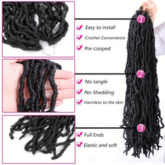 45 72 Cm Soft Locs Crochet Hair Extensions Curly Faux Locs Crochet Braid