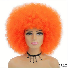 Short Afro Kinky Curly Wig With Bangs for Women