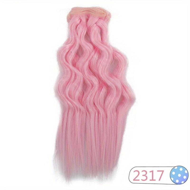 25 4 Cm Curly Wavy Hair Extension Doll Synthetic Fiber Wig Making