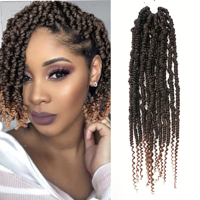 Pre-twisted Passion Twist Godness Braiding Hair Extensions 1B BUG 45 72 Cm