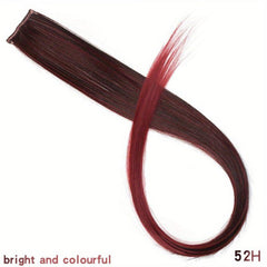 Clip On Colorful Straight Hair Extensions for Y2K Party