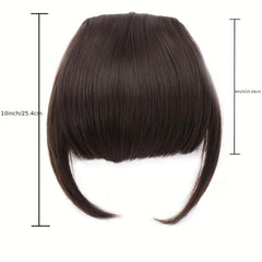 Short Heat Resistant Clip In Bangs for Women Synthetic Wig