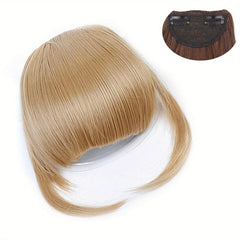 Short Heat Resistant Clip In Bangs for Women Synthetic Wig