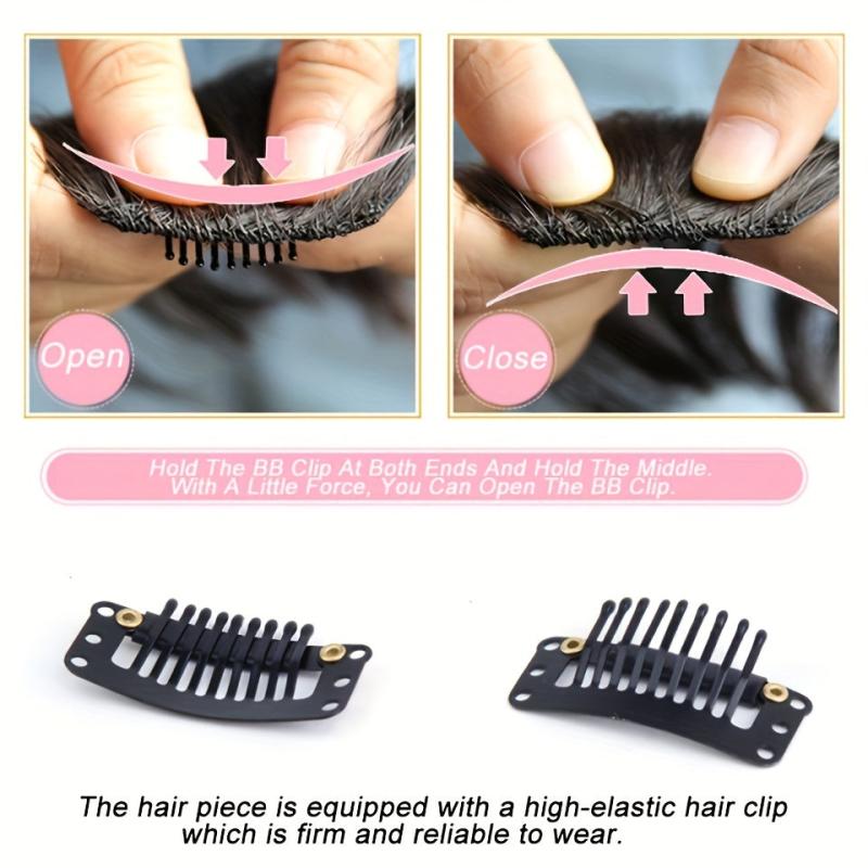 Short Heat Resistant Clip In Bangs for Women Synthetic Wig