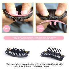 Short Heat Resistant Clip In Bangs for Women Synthetic Wig