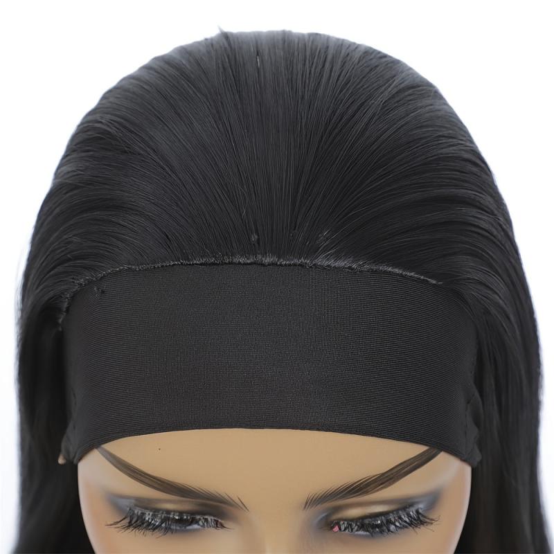 Short Straight Synthetic Glueless Headband Wig for Women