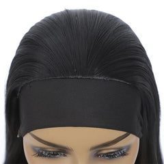 Short Straight Synthetic Glueless Headband Wig for Women