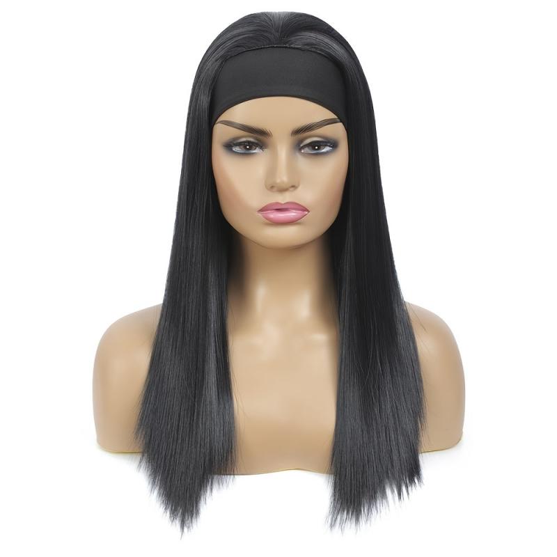 Short Straight Synthetic Glueless Headband Wig for Women