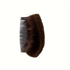 Hair Pad with Comb Synthetic Hair Extensions for Daily Use