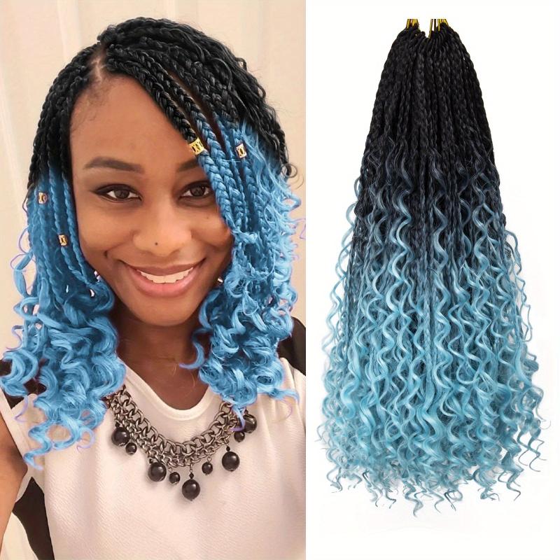Ombre Small 3-strand Braid Curly Hair Extensions