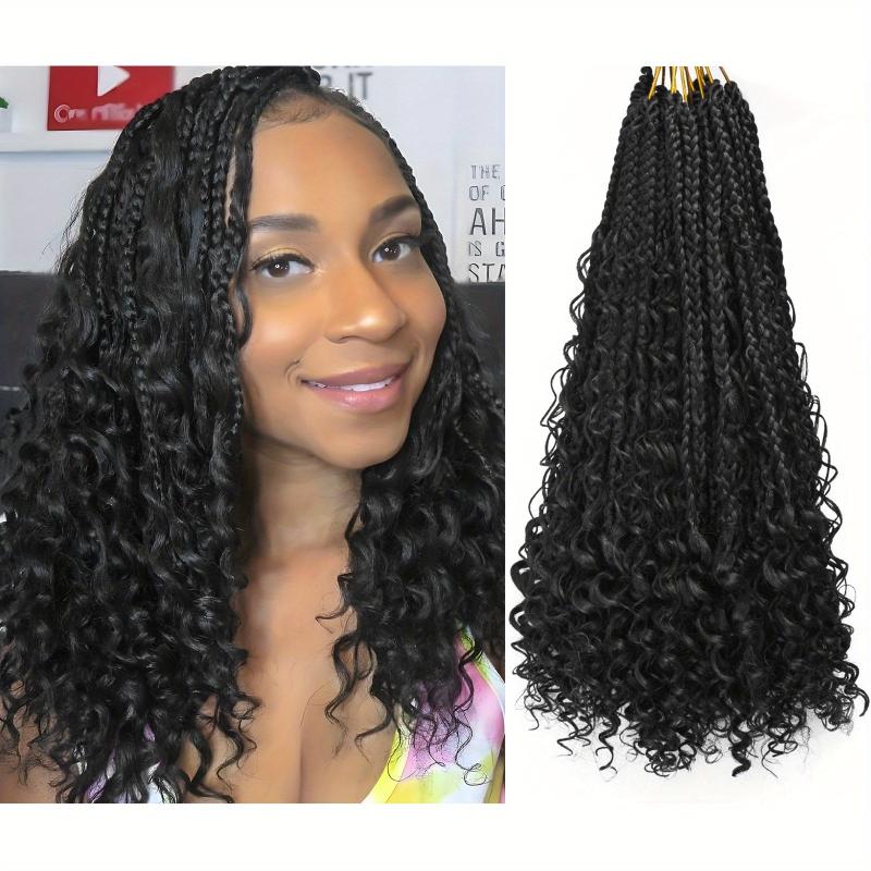 Ombre Small 3-strand Braid Curly Hair Extensions