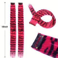 Synthetic Long Straight Clip In Hair Pieces Women Hair Extension Hairpiece
