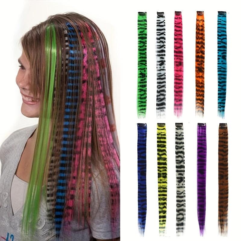 Synthetic Long Straight Clip In Hair Pieces Women Hair Extension Hairpiece
