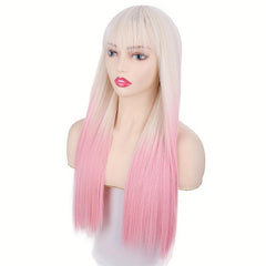 Long Straight Ombre Wig for Anime Cosplay Halloween Party