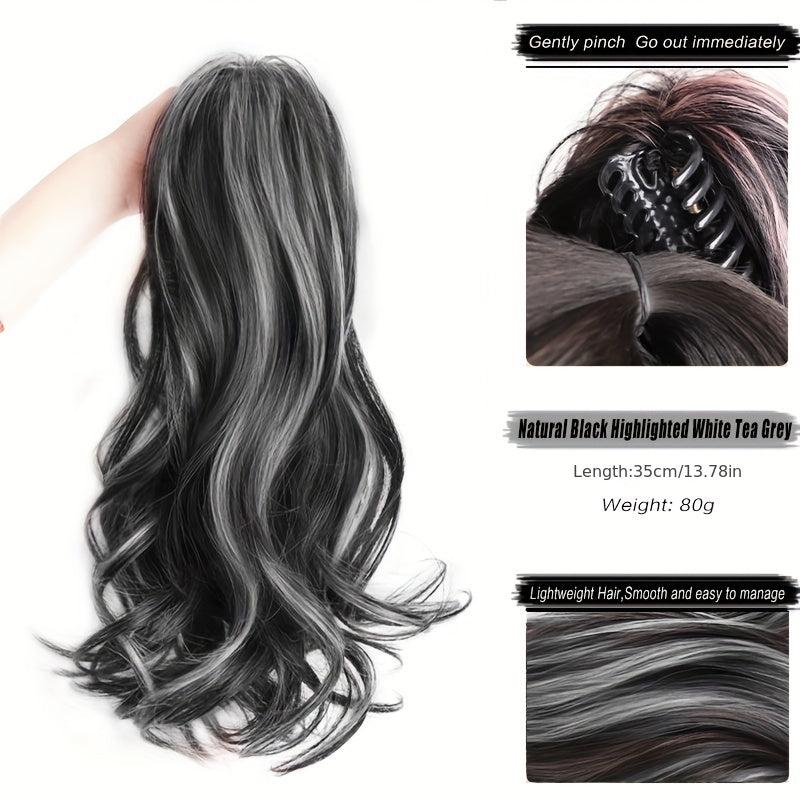 Curly Wavy Synthetic Ponytail Extension Claw Clip Tails for Women 35-56cm