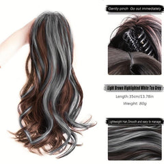 Curly Wavy Synthetic Ponytail Extension Claw Clip Tails for Women 35-56cm