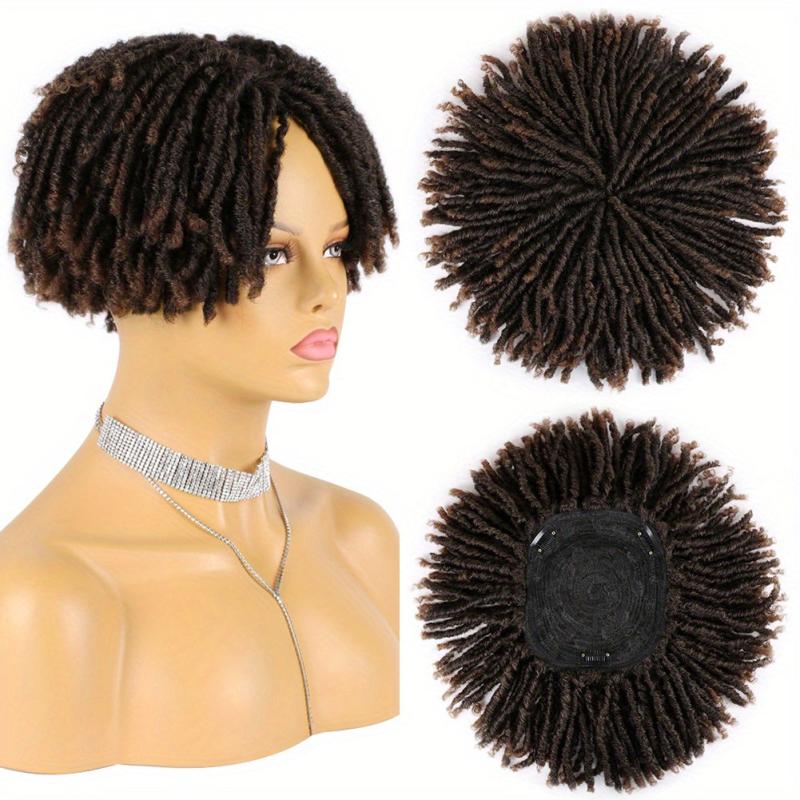 15.24 cm Dreadlock Topper Wig Braided Half Wig Short Synthetic Hair Piece