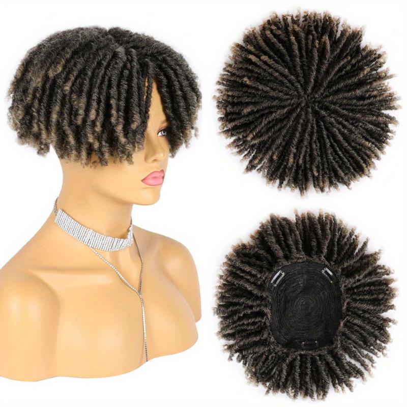 15.24 cm Dreadlock Topper Wig Braided Half Wig Short Synthetic Hair Piece