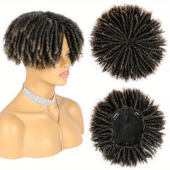 15.24 cm Dreadlock Topper Wig Braided Half Wig Short Synthetic Hair Piece