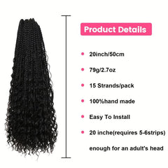 Ombre Box Braid Extensions Curly Ends Synthetic Hair Extensions
