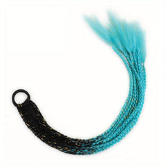 12PCS Colored Braids Hair Extensions Rainbow Braid Hairpiece