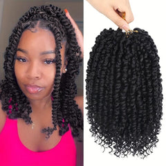 8 Packs Pre-Twisted Passion Twist Hair Extensions Crochet Braiding Hair
